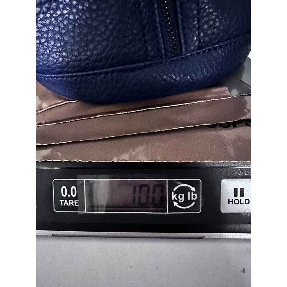 Danielle Nicole Blue Pebble Vegan PU Lthr Mini Drawstring Bucket Crossbody Bag - Picture 13 of 13